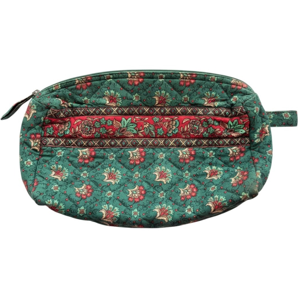 Vintage 90s Souleiado Cosmetic Bag Women  Quilted Floral Provencal Made InFrance
